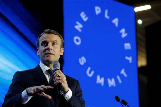 French President Emmanuel Macron attends the "Tech for Planet" event at the "Station F" start up campus ahead of the One Planet Summit in Paris, France, December 11, 2017. REUTERS/Philippe Wojazer